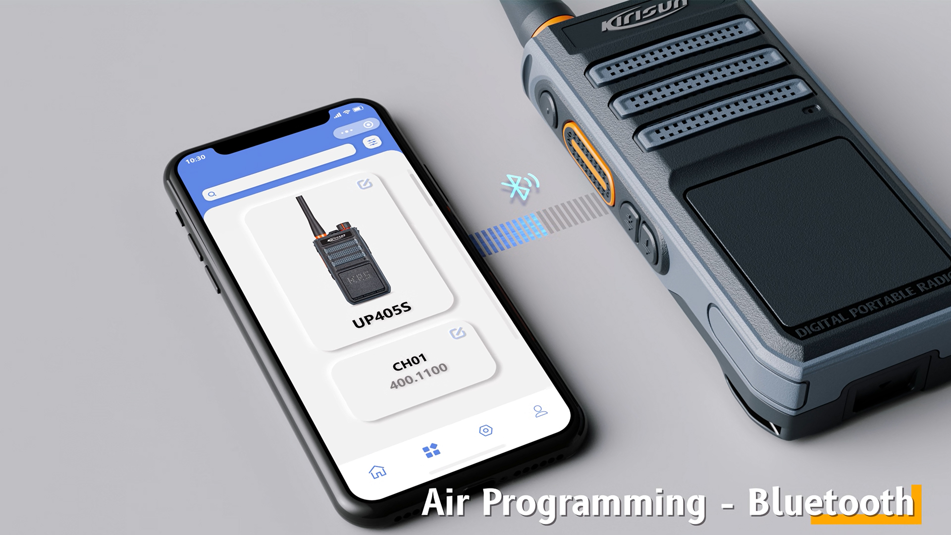 El radio portátil UP405 de radiocomunicación Kirisun DMR en Mobil Phone