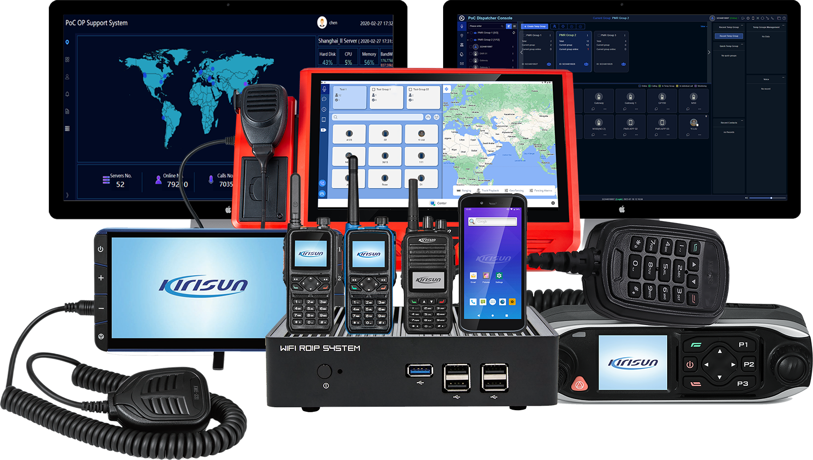 Equipos de Radiocomunicación Kirisun PoC en Mobil Phone